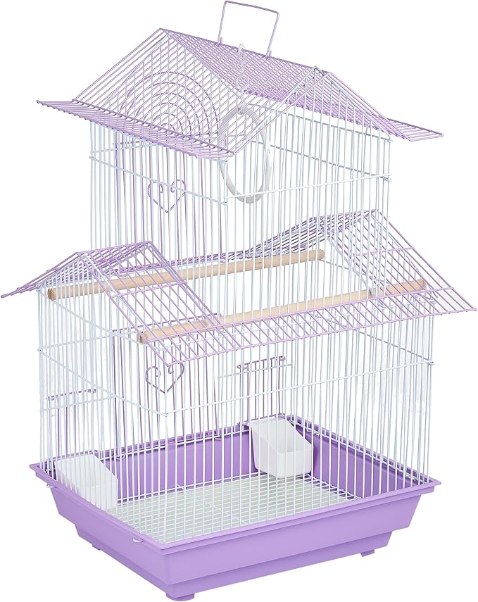 Prevue Hendryx SP1720-3 Shanghai Parakeet Cage, Lilac and White - Image 3