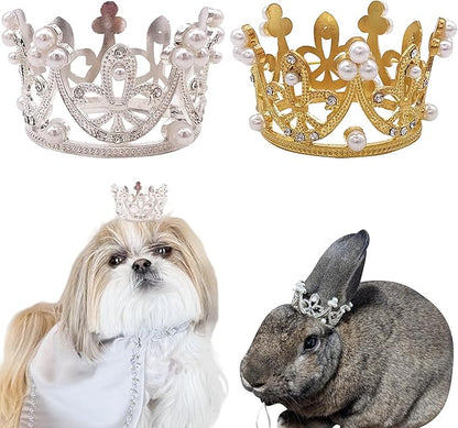 PET SHOW 2pcs Small Dog Crown Headband Puppies Rabbit Cat Hat by PETSHOW