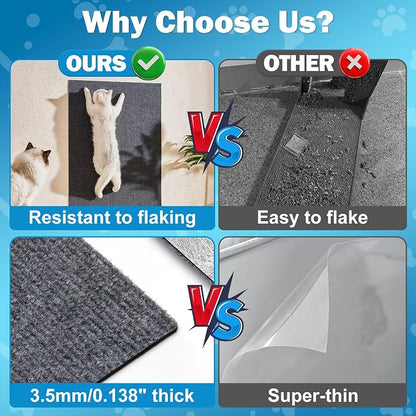 Cat Carpet Protector 47.2"x15.8", Wall Corner Cat Scratcher Pad - Image 2