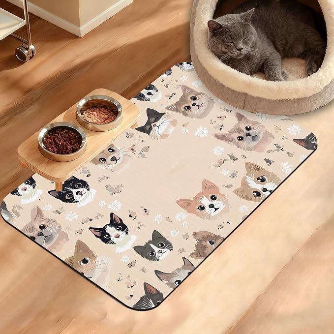 Pet Feeding Mat, Pet Photo Absorbent Dog Cat Food Mat Dog Mat by Unknown