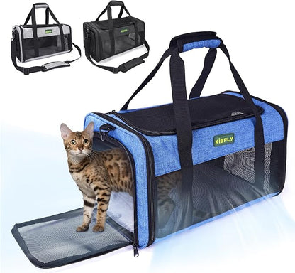 TSA Approved Pet Carrier in Cabin, Top-Open Portable Dog Carrier by KISFLY