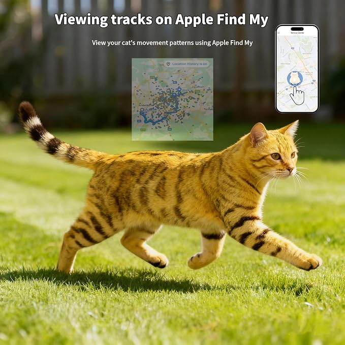 Pet Tracker, GPS Collar for Cats Smart tag, Waterproof Compatible - Image 6