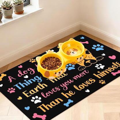 Pet Feeding Mat for Floors Waterproof Dog Mat for Food and Water Absorbent by Unknown
