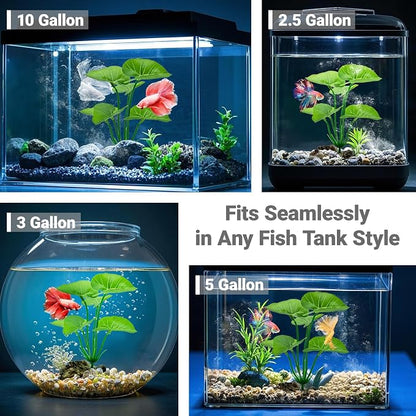 Silk Aquarium Plants Betta Fish Tanks Decor 6-in Soft Aquarium Decorations Fish - Image 2