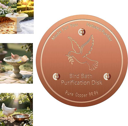 Copper Disk for birdbath, Dogs & Cats Water Feeder, 99.9% Pure Copper Disk by Unknown
