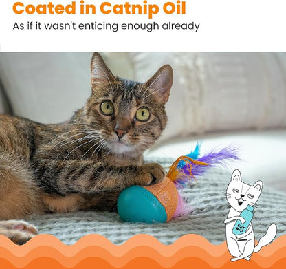 Catstages Whack N' Wobble Ball Intearctive Cat Toy, Weighted Ball - Image 4