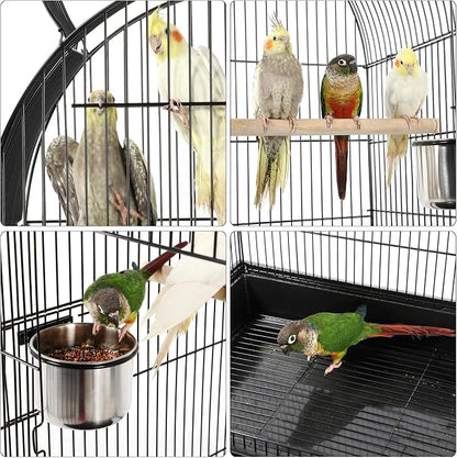 Yaheetech 59-Inch Rolling Standing Medium Dome Open Top Bird Cage - Image 5