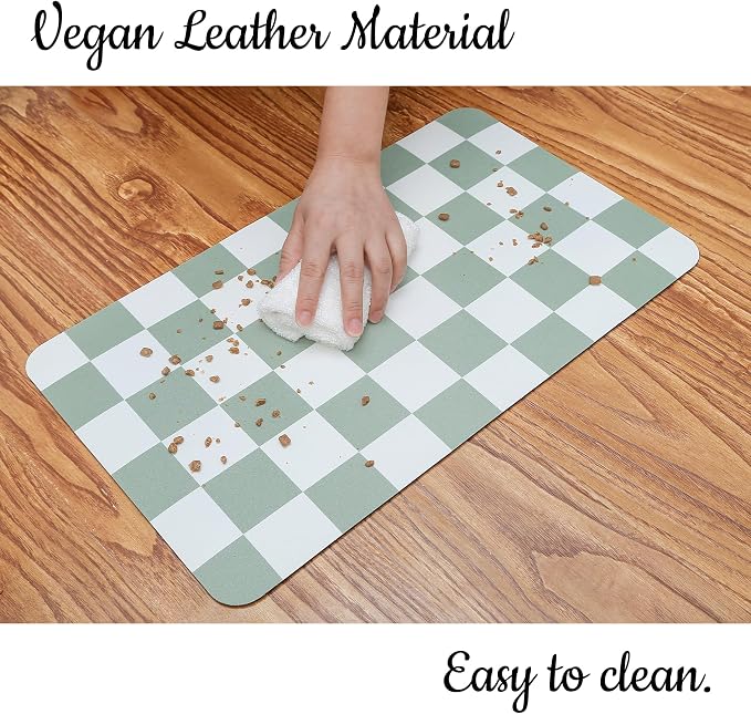 Ralxion Checkered Dog Feeding Mat, Absorbent Mats - Image 6