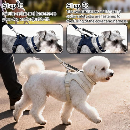 YUEPET Dog Safety Collar Clips 2 Pack Adjustable Prong Collar Backup Clips - Image 6