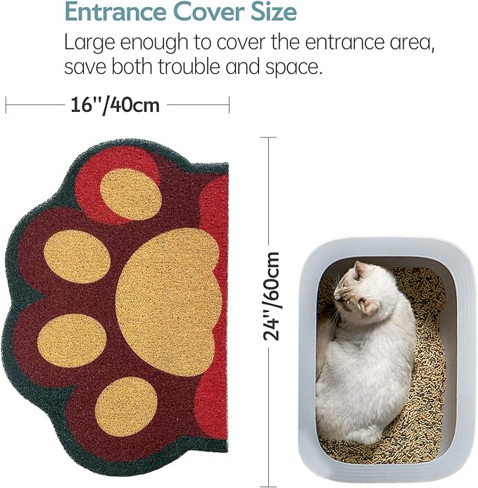 Cute Cat Litter Mat 24”x16”, Litter Box Mat, Litter Trapping Mat, Soft on Kitty - Image 3