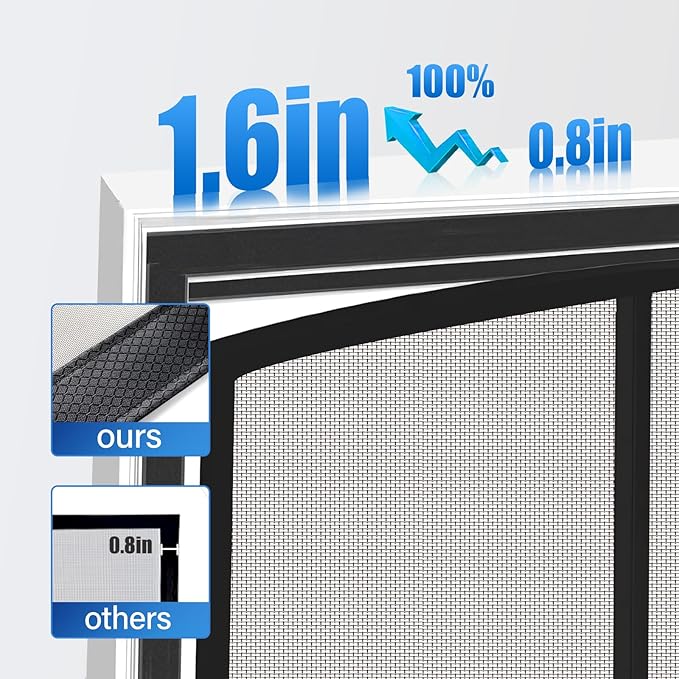 Magnetic Screen Door Upgraded PET Mesh Stronger Than Fiberglass and Polyester - Image 5