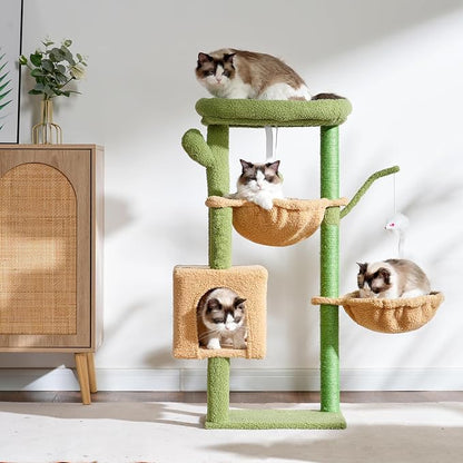 Heybly Cat Tree, 39.4 Inches Cactus Tower Condo - Image 9