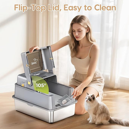 L7 Ultra-Stainless Steel Litter Box - Image 2
