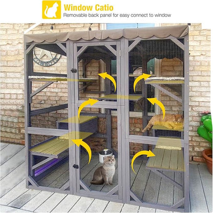 Aivituvin Cat House Outdoor Catio Kitty Enclosure - Image 3