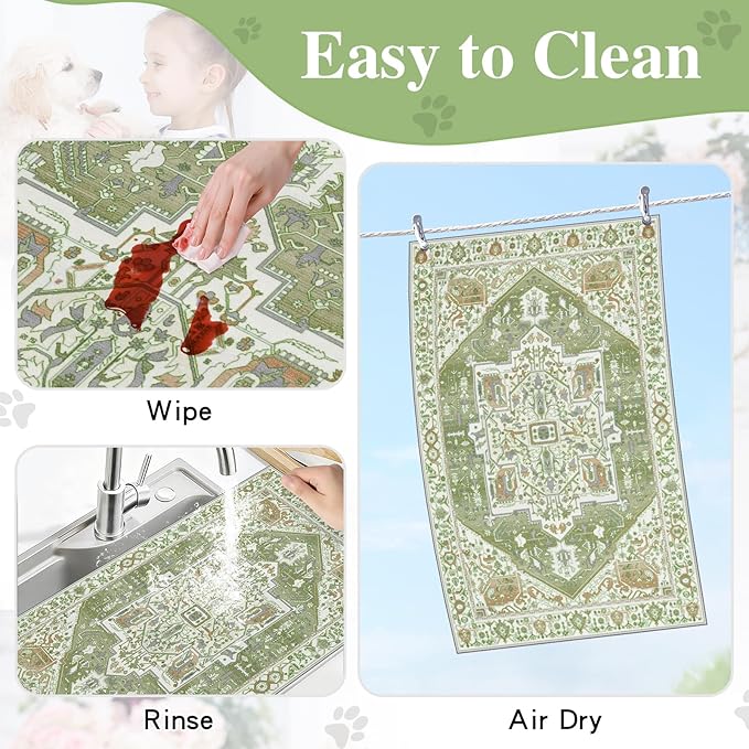 famibay Dog Food Mat, Absorbent Cat Dog Mats - Image 5