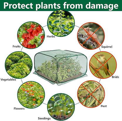 35" x 35" x 27.5" Pop Up Mesh Plant Cover, Foldable Plant Protector Mesh Plant - Image 4