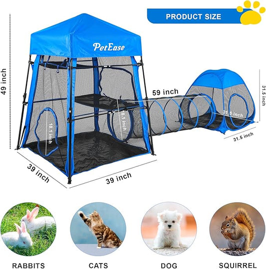 Catio Outdoor Cat Enclosure, 3-in-1 Extra Large Portable Cat Playpen - Image 2