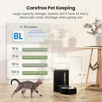 CZPET Dog Water Bowl Dispenser, 8L Automatic Dog and Cat Water Dispenser - Image 3