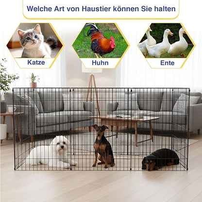 FDW 36 Inch Dog Pen 8 Panel Dog Playpen Indoor Outdoor Metal Puppy Pet Fence - Image 7