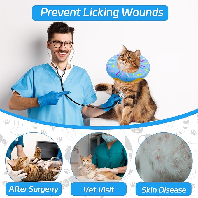Cat Cone Collar Soft, Adjustable Cat Recovery Collar Spay Cones to Stop Licking - Image 6
