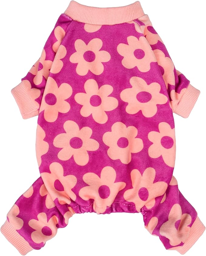 Fitwarm Flower Fleece Dog Pajamas, Warm Winter Dog Clothes by Fitwarm