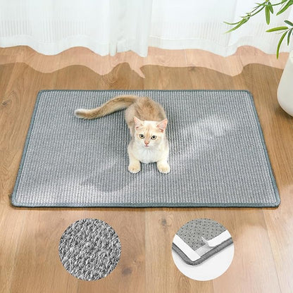 Cat Scratcher Mat, Natural Sisal Cat Scratch Pad, Horizontal Floor Cat by Conlun