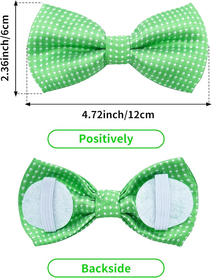 PET SHOW 8 Pack Dot Big Dogs Collar Embellishment Attachment Bow Ties - Image 2