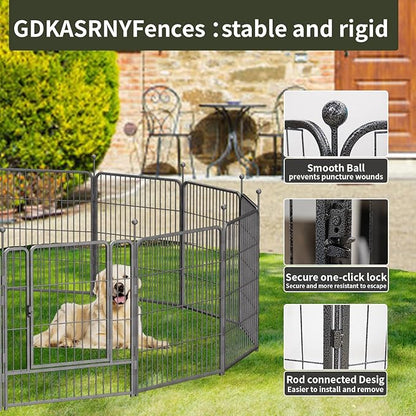 Dog Playpen, 32/40/45 Inch Height in Heavy Duty, Folding Indoor Outdoor - Image 5