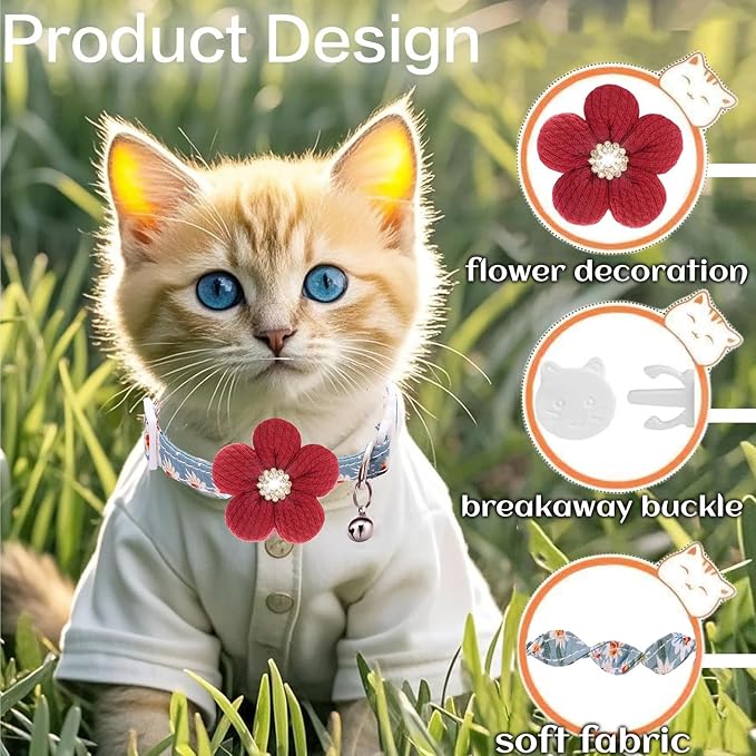 Cat Collar Breakaway, HYQHYX Kitten Collar - Image 2