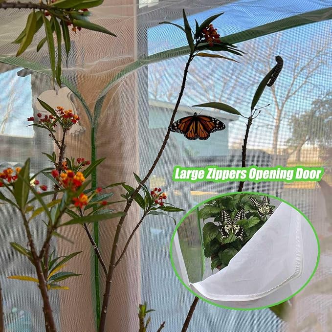 36" Garden Mesh Plant Enclosure Cover, Pop-up Garden Mesh Plant Cover - Image 6