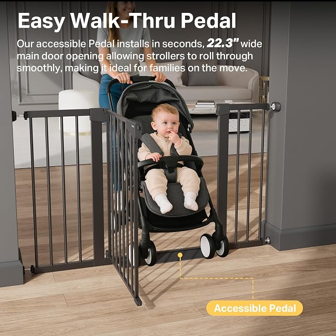 Cumbor 2 Pack 29.7"-51.5" Extra Wide Baby Gate - Image 9