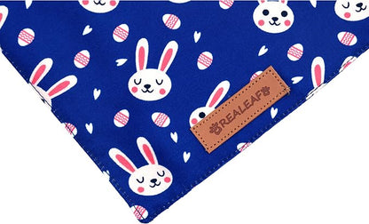 Realeaf Easter Dog Bandanas 2 Pack, Triangle Reversible Pet Scarf - Image 4
