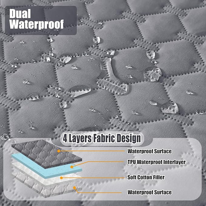 Smiry Waterproof Dog Bed Cover Blanket, Soft Reversible Pet Blanket, Washable - Image 2
