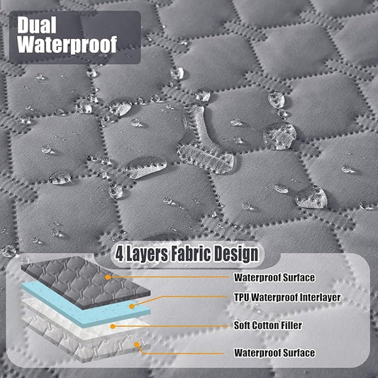 Smiry Waterproof Dog Bed Cover Blanket, Soft Reversible Pet Blanket, Washable - Image 2