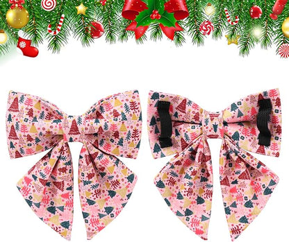 Christmas Dog Collar with Bow Tie, Adjustable Pet Collar with Cute Xmas Tree - Image 3