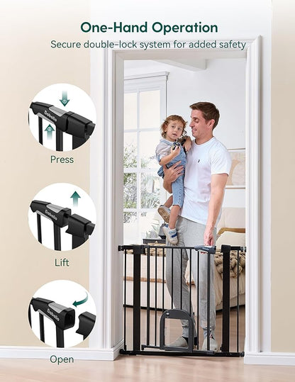 Babelio Baby Gate with Cat Door, CatPrivilege Ⅲ, Extra Wide 29-55" Cat Gate - Image 5