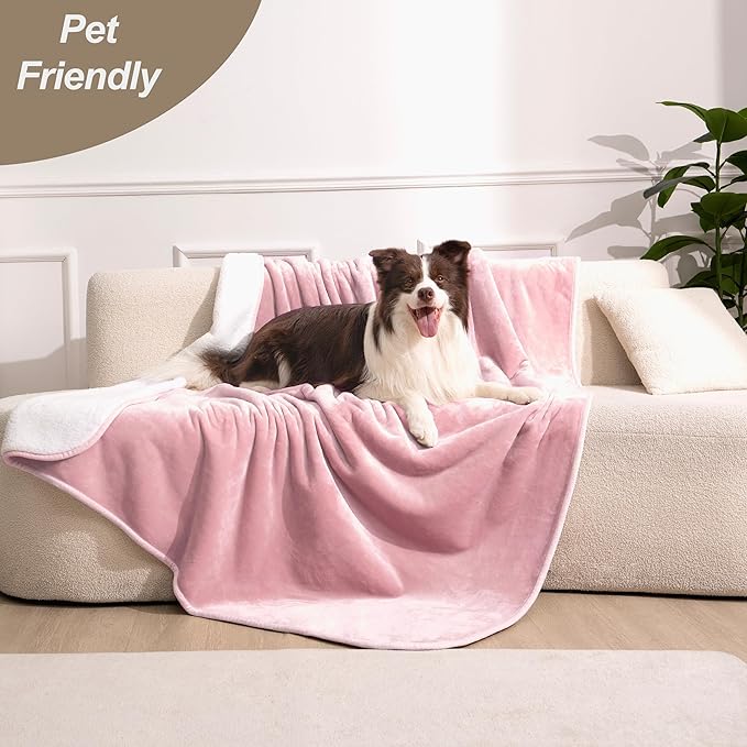 gogobunny Waterproof Bed Blanket, Reversible Sherpa Fleece Throw Blanket - Image 7