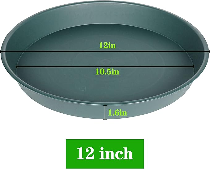 2 Pack of Bird Bath Bowl 12", 1.6" Depth, 10 12 inch Birdbath Bowls Dish Only - Image 2