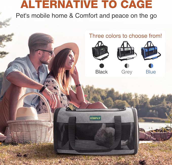 TSA Approved Pet Carrier in Cabin, Top-Open Portable Dog Carrier - Image 6