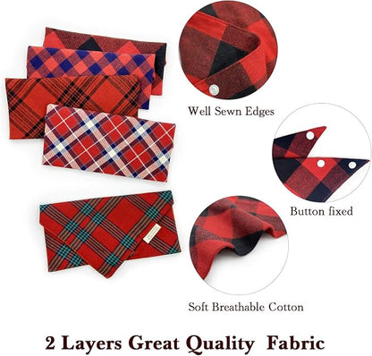 5PCS Dog Bandanas with Button - Image 5