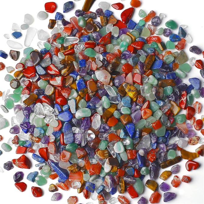 7Chakra Aquarium Gravel Rocks Natural Tumbled Healing Crystal Chips Bulk by YATOJUZI