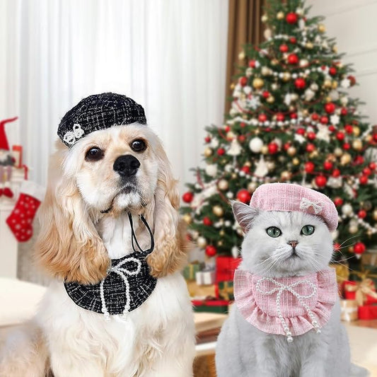 HOWWFALY 2PCS Cat Beret Hat - Image 2