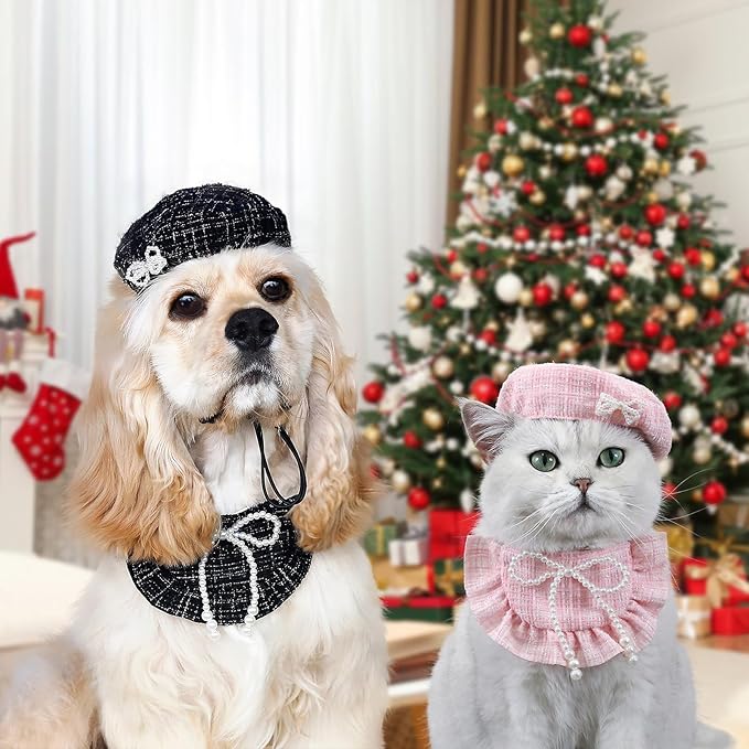 HOWWFALY 2PCS Cat Beret Hat - Image 2