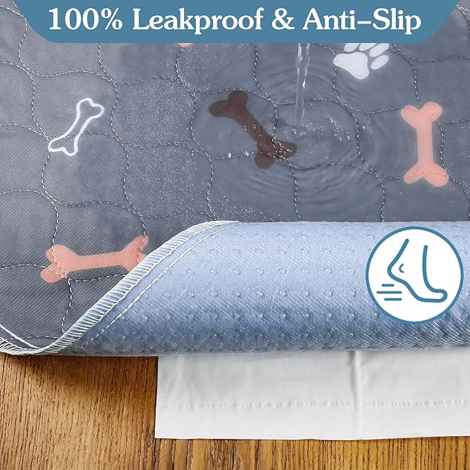 Washable Pee Pads for Dogs, 2 Pack 41"x41" Reusable Puppy Pads, Waterproof Pet - Image 4