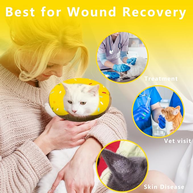 Cat Cone Collar Soft, Adjustable Cat Recovery Collar Kitten Cones to Stop - Image 5