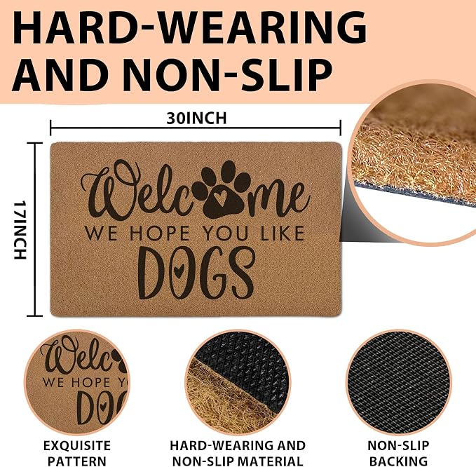 Funny Dog Welcome Door Mats, We Hope You Like Dogs Door Mat - Image 3