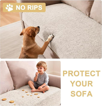 H.VERSAILTEX Non Slip Pet Couch Cover Chenille Dog Bed Protector Thick Soft - Image 8