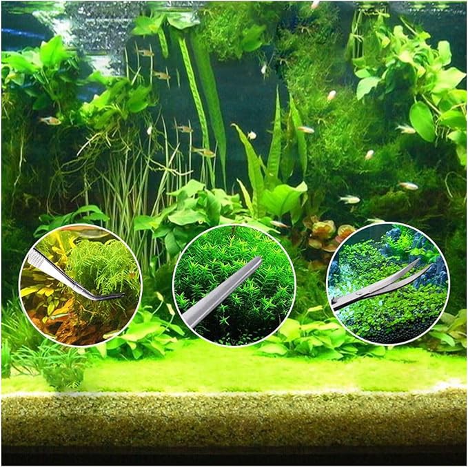 Aquascaping Tools 5 in 1 Kit Aquarium Scissors Plant Tools Curved & Straight - Image 7
