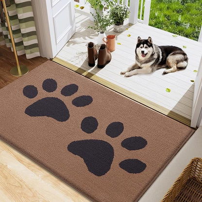 Buganda Dog Door Mat for Muddy Paws, Absorbent Dirt Trapper Washable Indoor by Buganda