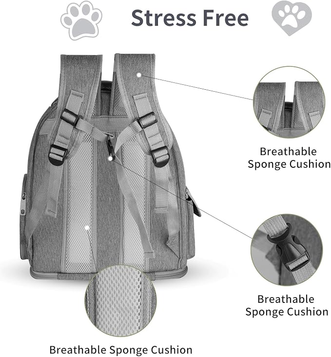 Cat Backpack Carrier for Cats and Small Dogs, Breathable Cat Bubble Backpack - Image 6